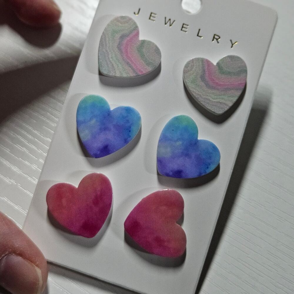 JEWELRY Boutique  Heart-Shaped Stud Earrings ~ Bold ~ Coquette ~ Artistic